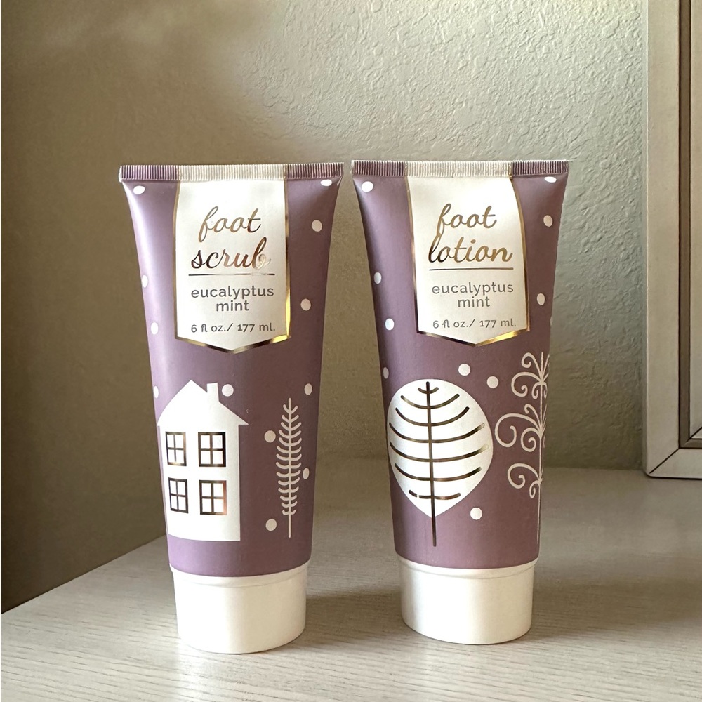 GOLDESSENCE SET OF FOOT SCRUB & FOOT LOTION -EUCALYPTUS MINT